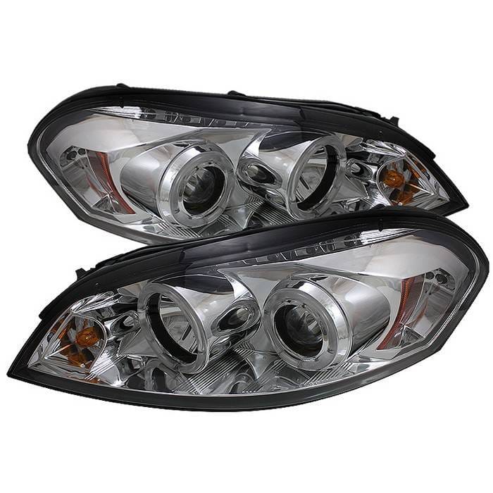 Chevrolet Impala Spyder Projector Headlights - LED Halo - LED - Chrome - 444-CHIP06-HL-C