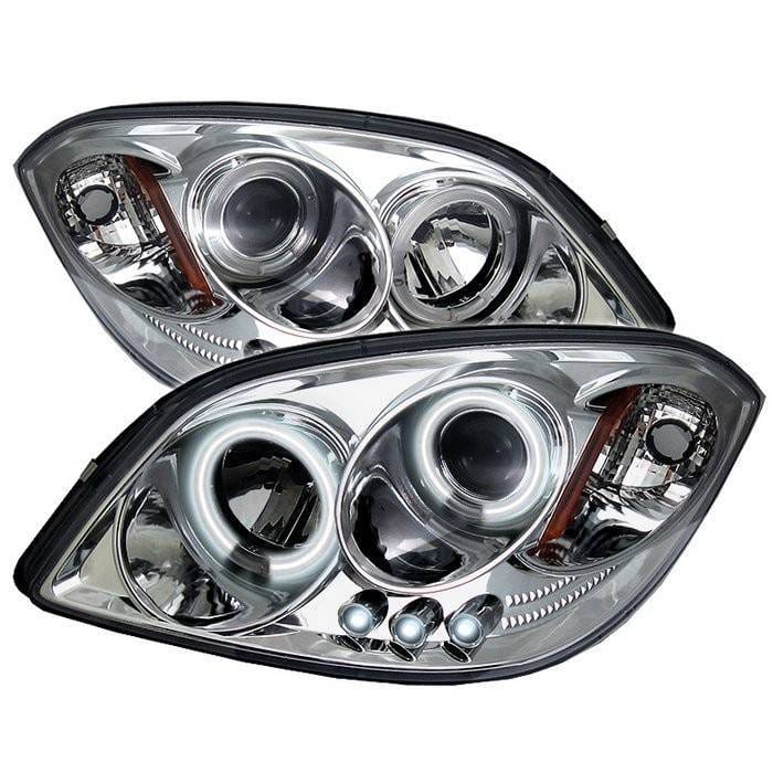 Chevrolet Cobalt Spyder Projector Headlights - CCFL Halo - LED - Chrome - 444-CCOB05-CCFL-C