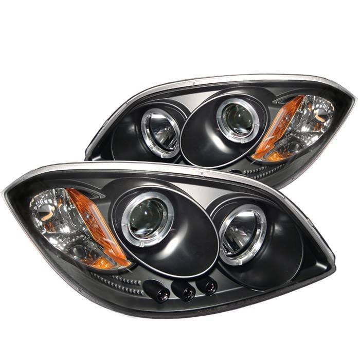 Chevrolet Cobalt Spyder Projector Headlights - LED Halo - LED - Black - 444-CCOB05-HL-BK