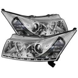 Chevrolet Cruze Spyder Projector Headlights - LED Halo - DRL - Chrome - 444-CCRZ11-DRL-C