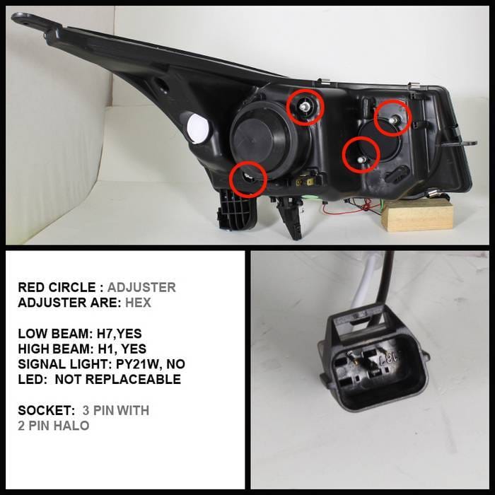 Chevrolet Cruze Spyder Projector Headlights - LED Halo - DRL - Chrome - 444-CCRZ11-DRL-C thumbnail 2