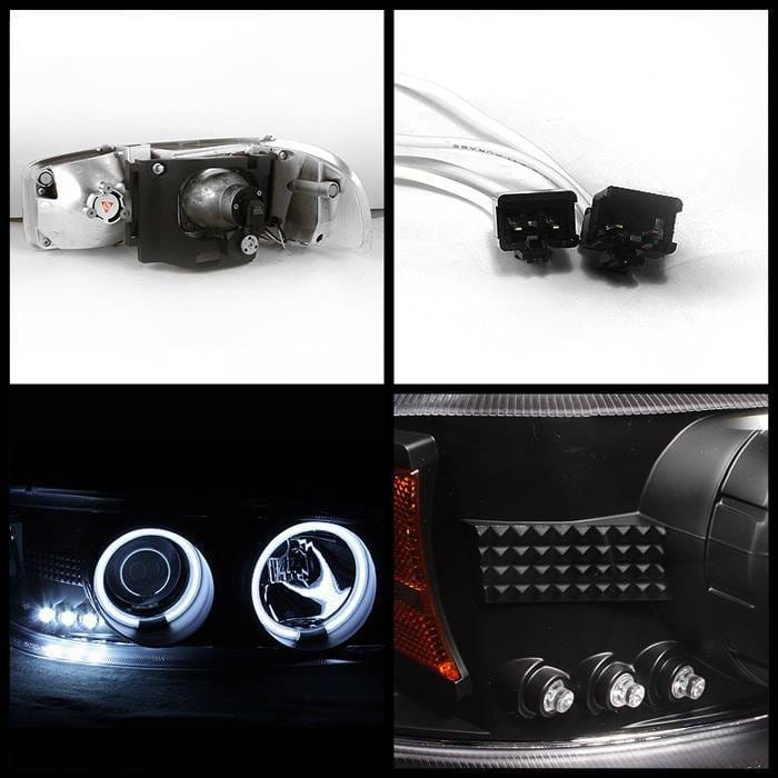 GMC Yukon Spyder Projector Headlights - CCFL Halo - LED - Black - 444-CDE00-CCFL-BK thumbnail 2