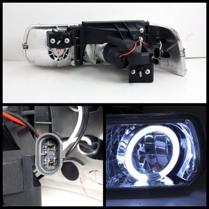 Chevrolet Suburban Spyder Projector Headlights - LED Halo - LED - Chrome - 444-CS99-HL-C thumbnail 2