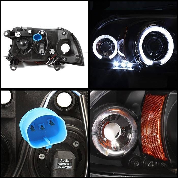 Dodge Durango Spyder Projector Headlights - LED Halo - LED - Black - 1PC - 444-DDAK97-BK thumbnail 2