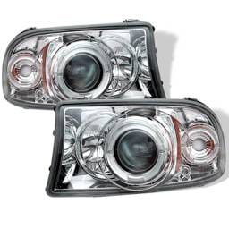Dodge Durango Spyder Projector Headlights - LED Halo - LED - Chrome - 1PC - 444-DDAK97-C