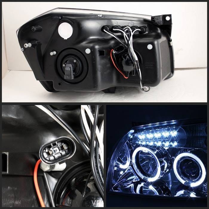 Dodge Magnum Spyder Projector Headlights - LED Halo - LED - Chrome - 444-DMAG05-LED-C thumbnail 2