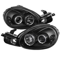 Dodge Neon Spyder Projector Headlights - LED Halo - LED - Black - 444-DN00-HL-BK