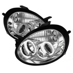 Dodge Neon Spyder Projector Headlights - CCFL Halo - LED - Chrome - 444-DN03-CCFL-C