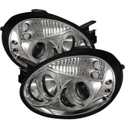 Dodge Neon Spyder Projector Headlights - LED Halo - LED - Chrome - 444-DN03-HL-C