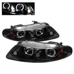 Dodge Avenger Spyder Projector Headlights - LED Halo - LED - Black - 444-DAV97-HL-BK