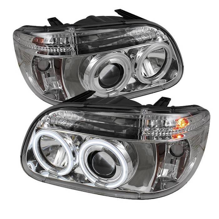 Ford Explorer Spyder Projector Headlights - CCFL Halo - Chrome - 1PC - 444-FEXP95-CCFL-1PC-C