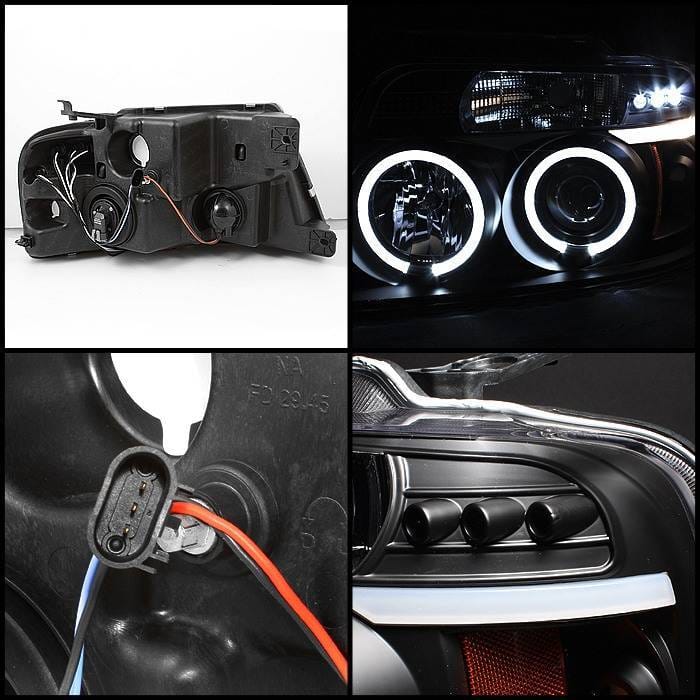 Ford F150 Spyder Projector Headlights - Version 2 - LED Halo - LED - Black - 444-FF15004-HL-G2-BK thumbnail 2