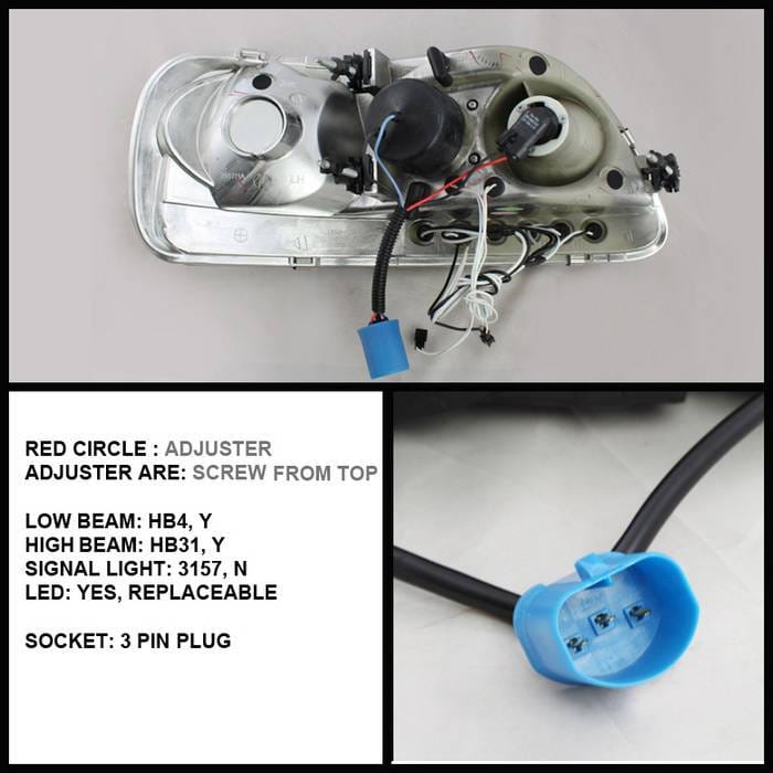 Ford Expedition Spyder Projector Headlights - CCFL Halo - LED - Black - 1PC - 444-FF15097-1P-CCFL-BK thumbnail 2