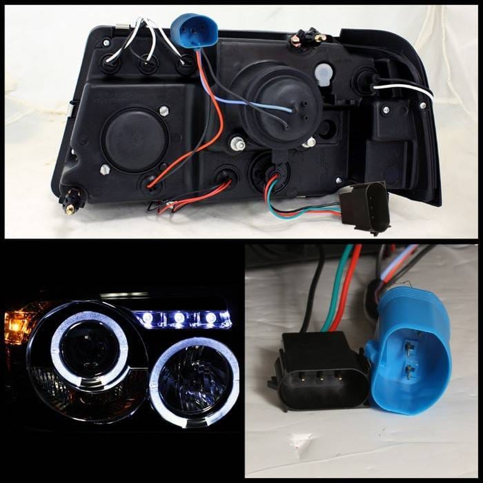 Ford Ranger Spyder Projector Headlights - LED Halo - LED - Black - 1PC - 444-FR01-1PC-HL-BK thumbnail 2