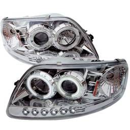 Ford F150 Spyder Projector Headlights - CCFL Halo - LED - Chome - 1PC - 444-FF15097-1P-CCFL-C