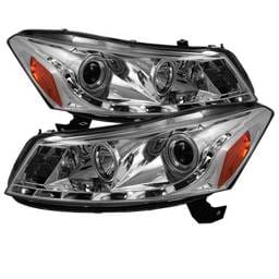 Honda Accord 4DR Spyder Projector Headlights - DRL - Chrome - 444-HA08-4D-DRL-C