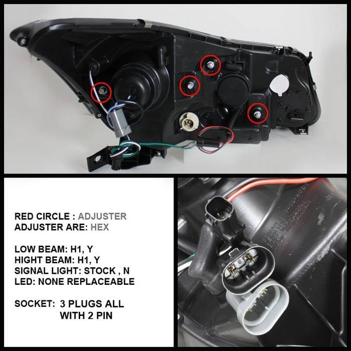 Honda Accord 4DR Spyder Projector Headlights - DRL - Chrome - 444-HA08-4D-DRL-C thumbnail 2