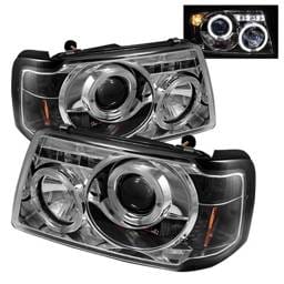 Ford Ranger Spyder Halo LED Projector Headlights - Chrome - 444-GS07-CCFL-SM