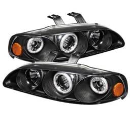 Honda Civic 2DR & 3DR Spyder Projector Headlights - CCFL Halo - Black - 1PC - 444-HC921P-23D-CCFL-BK