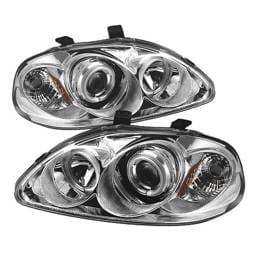 Honda Civic Spyder Projector Headlights - CCFL Halo - Chrome - 444-HC96-CCFL-C