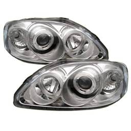 Honda Civic Spyder Projector Headlights - LED Halo - Chrome - 444-HC99-AM-C