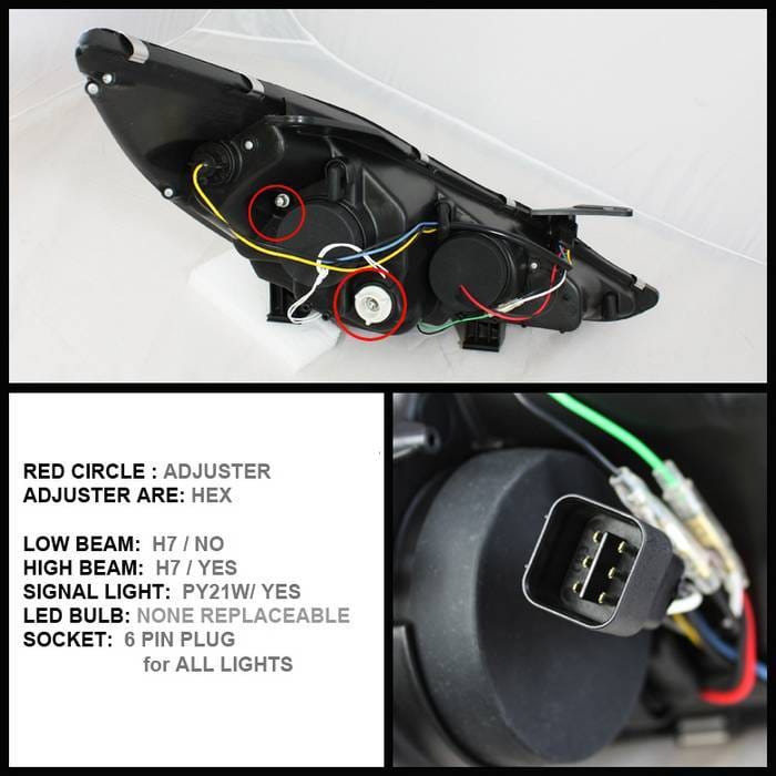 Hyundai Sonata Spyder Projector Headlights - CCFL Halo - DRL - Chrome - 444-HYSON11-CCFL-DRL-C thumbnail 2