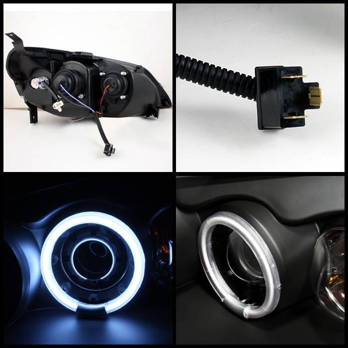 Honda Civic 2DR & 4DR Spyder Projector Headlights - CCFL Halo - Black - 444-HC01-CCFL-BK thumbnail 2