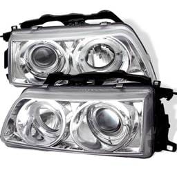 Honda Civic Spyder Projector Headlights - LED Halo - Chrome - 444-HC90-HL-C