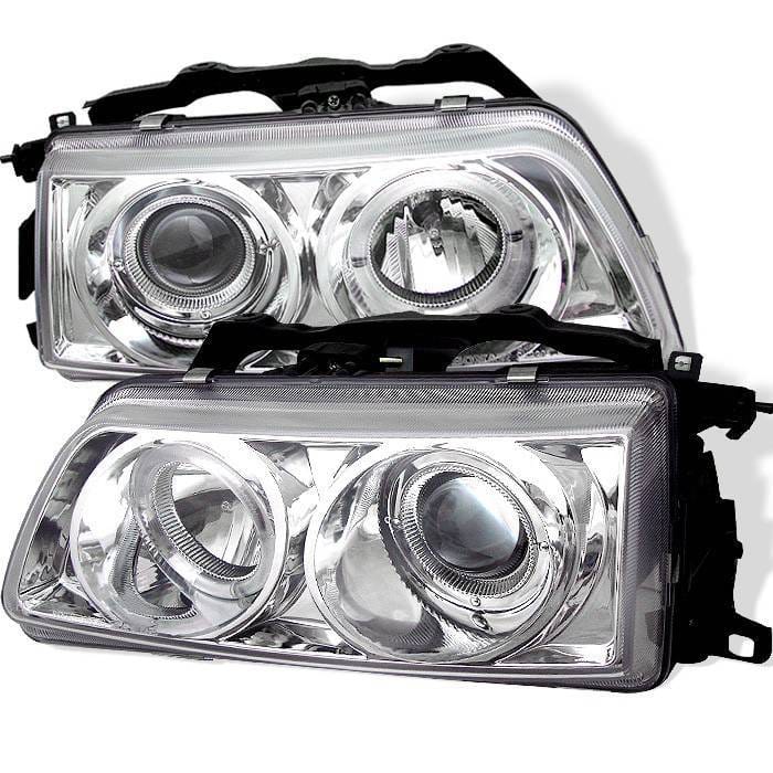 Honda Civic Spyder Projector Headlights - LED Halo - Chrome - 444-HC90-HL-C