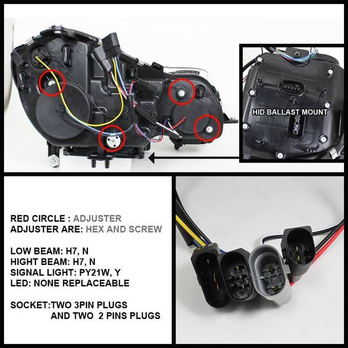 Mercedes-Benz E Class Spyder Projector Headlights - Xenon HID Model Only - Chrome - 444-MBW21103-HID-C thumbnail 2