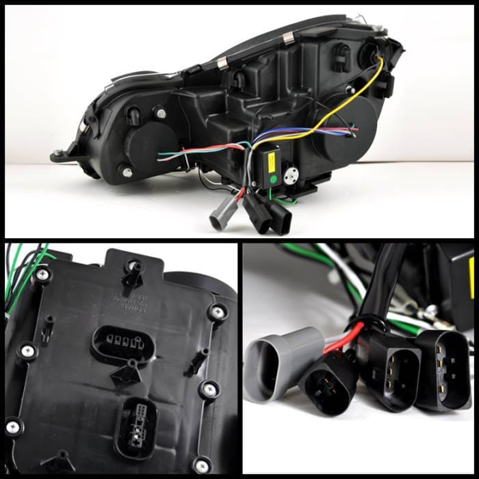 Mercedes-Benz E Class Spyder Projector Headlights - Xenon HID Model Only - DRL - Chrome - 444-MBW21103-HID-DRL-C thumbnail 2
