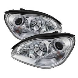 Mercedes-Benz S Class Spyder Projector Headlights - Xenon HID Model Only - Chrome - 444-MBW220-HID-C