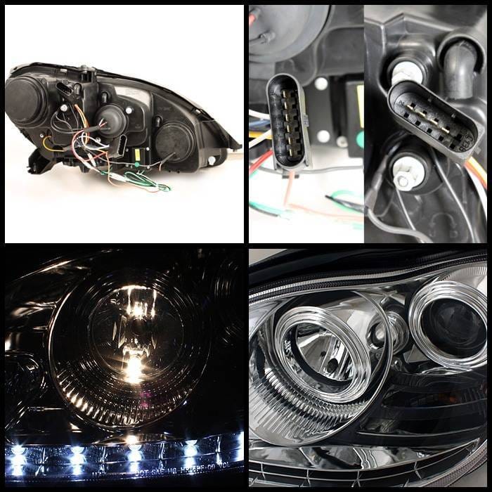 Mercedes-Benz S Class Spyder Projector Headlights - Xenon HID Model Only - DRL - Chrome - 444-MBW220-HID-DRL-C thumbnail 2