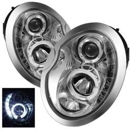 Mini Cooper Spyder Projector Headlights - DRL - Chrome - 444-MC02-DRL-C