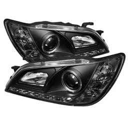 Lexus IS Spyder Projector Headlights - Xenon HID Model Only - LED Halo - DRL - Black - 444-LIS01-HID-DRL-BK