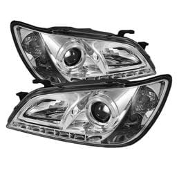 Lexus IS Spyder Projector Headlights - Xenon HID Model Only - LED Halo - DRL - Chrome - 444-LIS01-HID-DRL-C