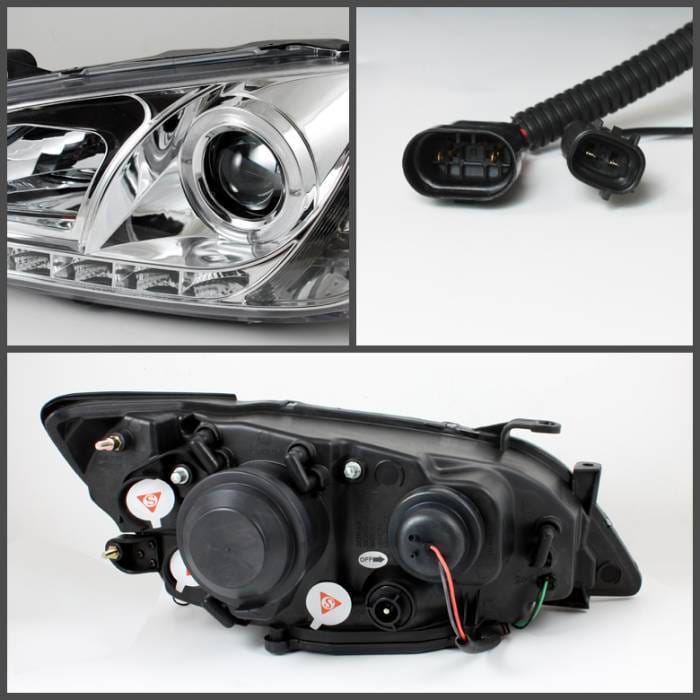 Lexus IS Spyder Projector Headlights - Xenon HID Model Only - LED Halo - DRL - Chrome - 444-LIS01-HID-DRL-C thumbnail 2