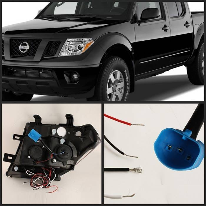 Nissan Frontier Spyder Projector Headlights - LED Halo - LED - Chrome - 444-NF05-HL-C thumbnail 2