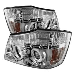 Nissan Armada Spyder Projector Headlights - CCFL Halo - LED - Chrome - 444-NTI04-CCFL-C