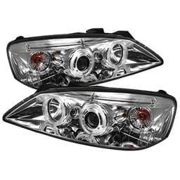 Pontiac G6 Spyder Projector Headlights - CCFL Halo - LED - Chrome - 444-PG605-CCFL-C