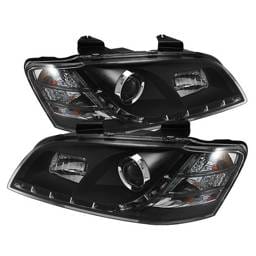 Pontiac G8 Spyder Projector Headlights - DRL - Black - 444-PG808-DRL-BK
