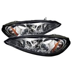 Pontiac Grand Am Spyder Projector Headlights - LED Halo - LED - Chrome - 444-PGAM99-HL-C