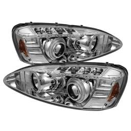 Pontiac Grand Prix Spyder Projector Headlights - CCFL Halo - LED - Chrome - 444-PGP04-CCFL-C