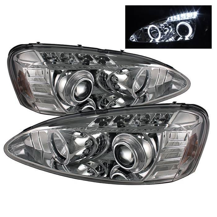 Pontiac Grand Prix Spyder Projector Headlights - LED Halo - LED - Chrome - 444-PGP04-HL-C