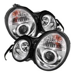 Mercedes-Benz E Class Spyder Halo Projector Headlights - Chrome - 444-ME00-CCFL-SM