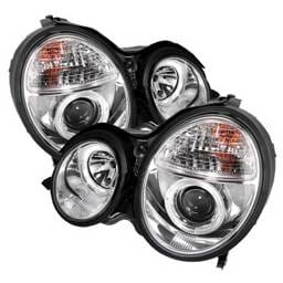 Mercedes-Benz E Class Spyder Halo Projector Headlights - Chrome - 444-ME00-HL-C