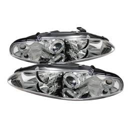 Mitsubishi Eclipse Spyder Projector Headlights - LED Halo - Chrome - 444-ME95-HL-C