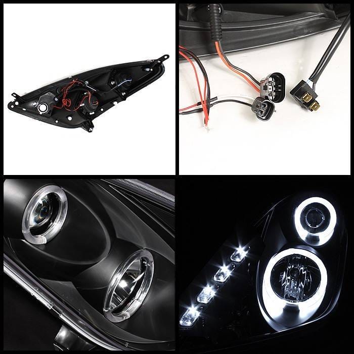 Toyota Celica Spyder Projector Headlights - LED Halo - DRL LED - Black - 444-TCEL00-LED-BK thumbnail 2