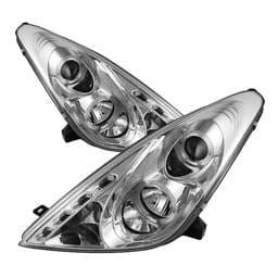 Toyota Celica Spyder Projector Headlights - LED Halo - DRL LED - Chrome - 444-TCEL00-LED-C