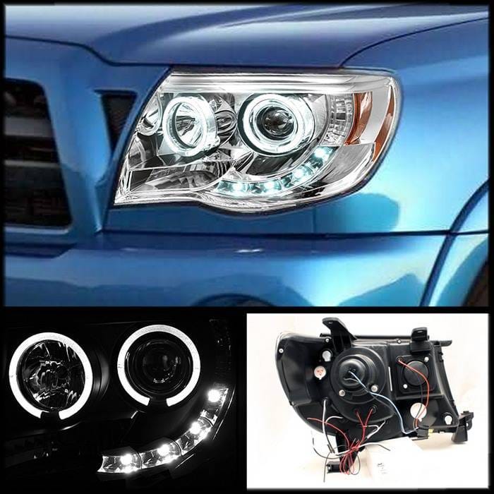 Toyota Tacoma Spyder Projector Headlights - LED Halo - LED - Chrome - 444-TT05-HL-C thumbnail 2